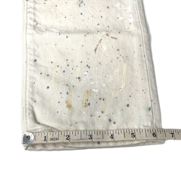 Polo Ralph Lauren Avery Boyfriend White Paint Splatter Jeans - Picture 12 of 15